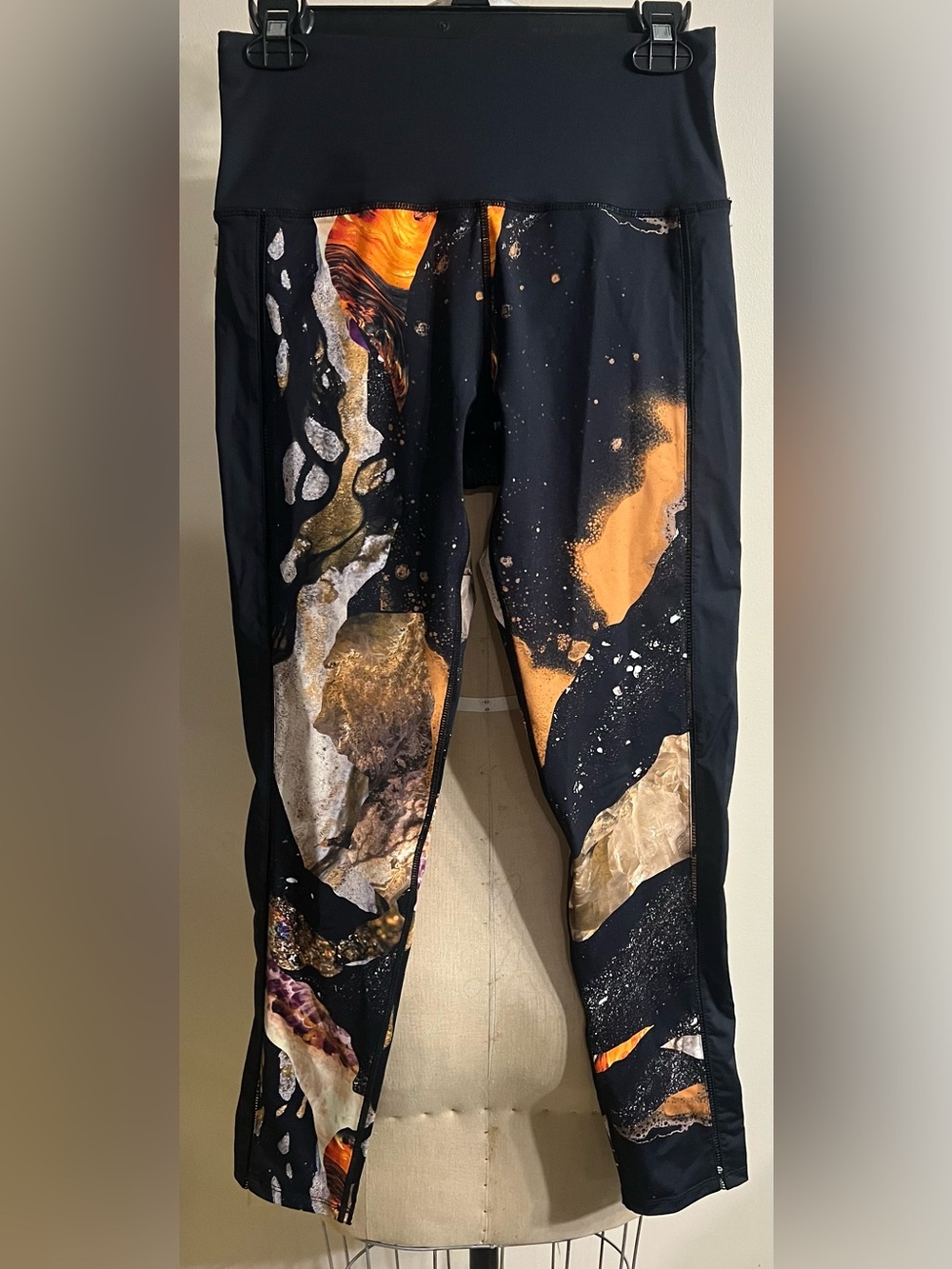 Desigual Mineral-Effect Print Leggings Size Medium